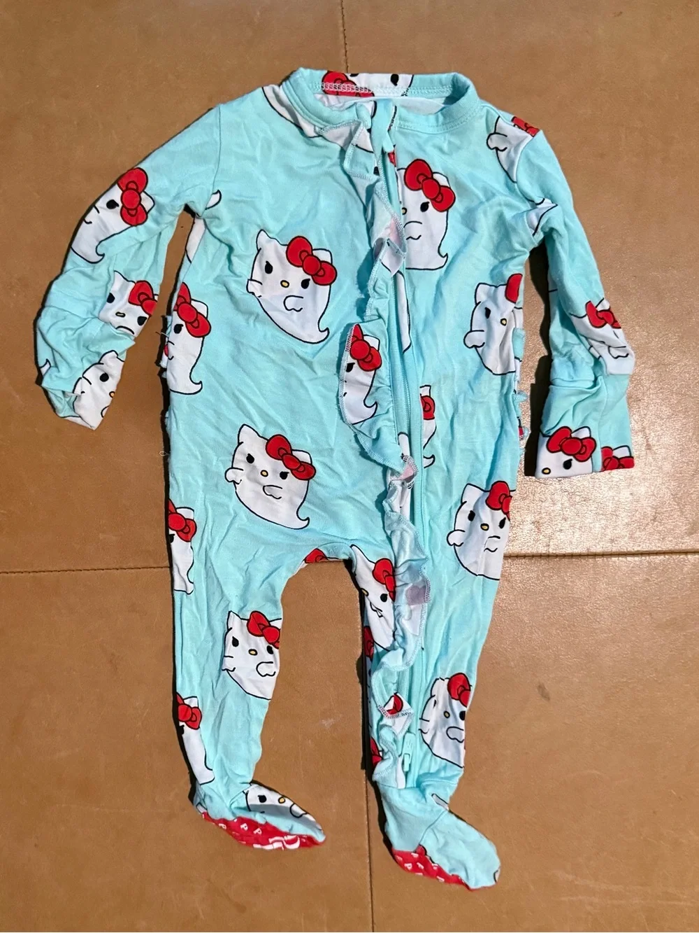 Posh Peanut Viscose Bamboo Hello Kitty Ghost Footie Newborn